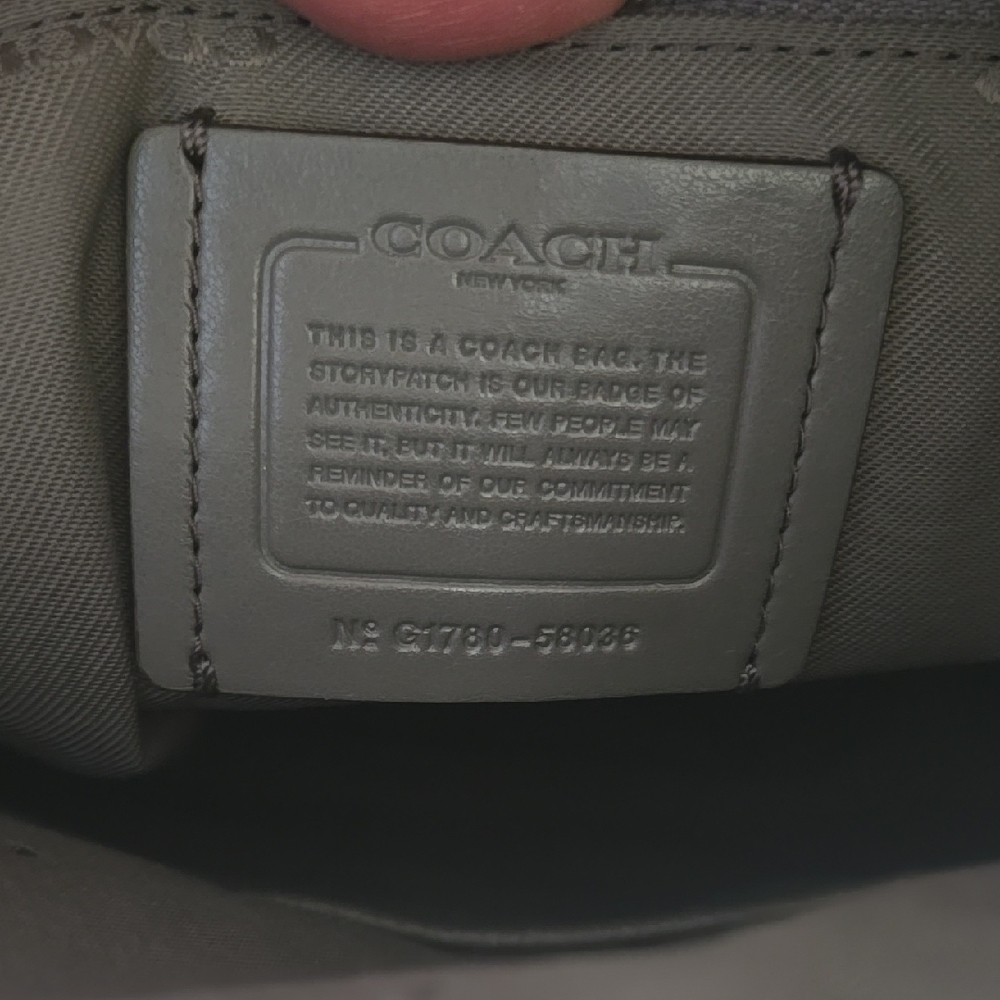 Large Coach Chelsea 32 Gray Leather Women's Bag - Picture 9 of 13